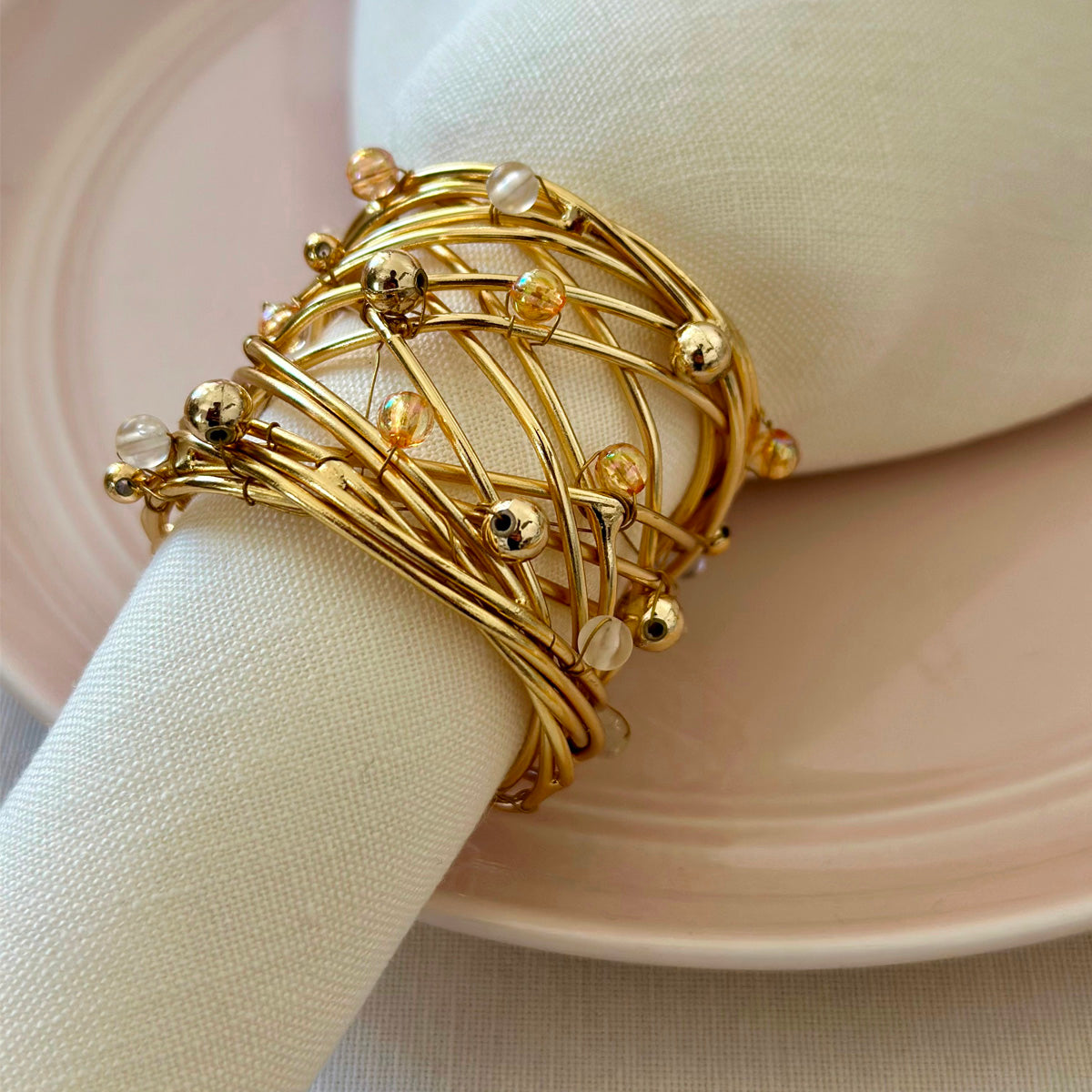 Beaded Lattice Napkin Ring