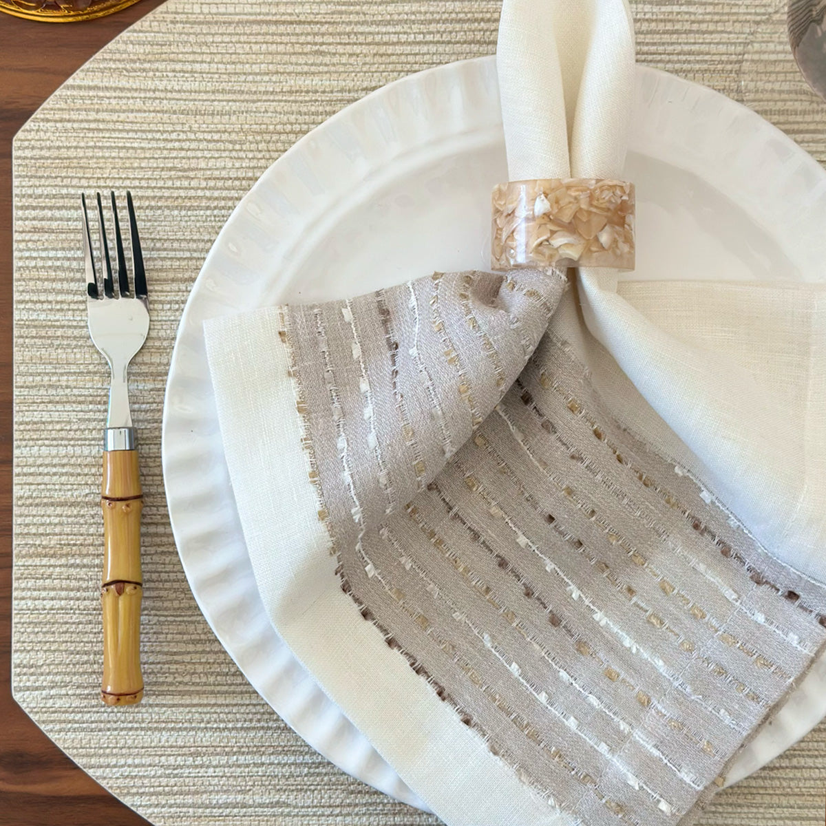 Grasscloth Vinyl Placemats