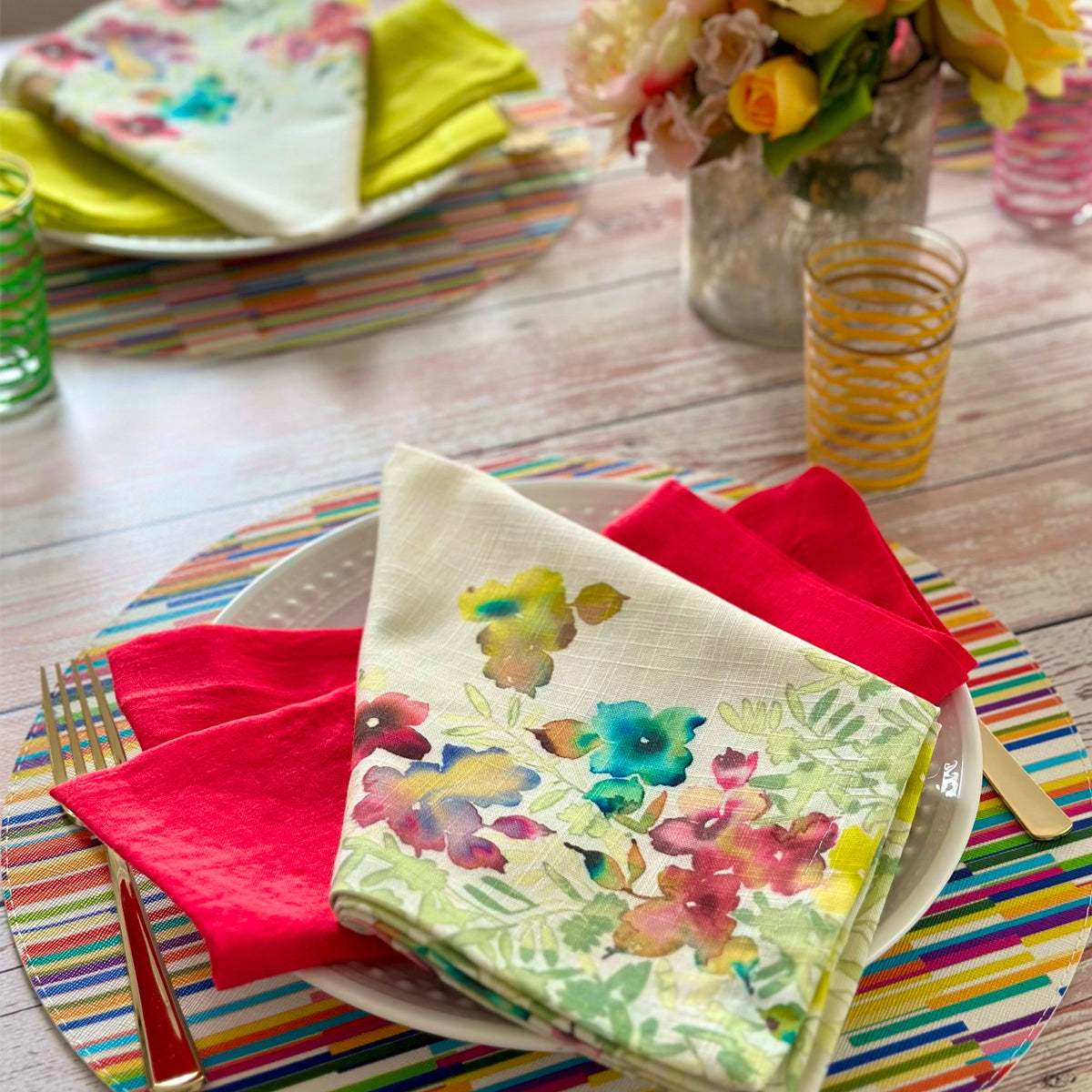 Enchanted Garden Floral Napkins