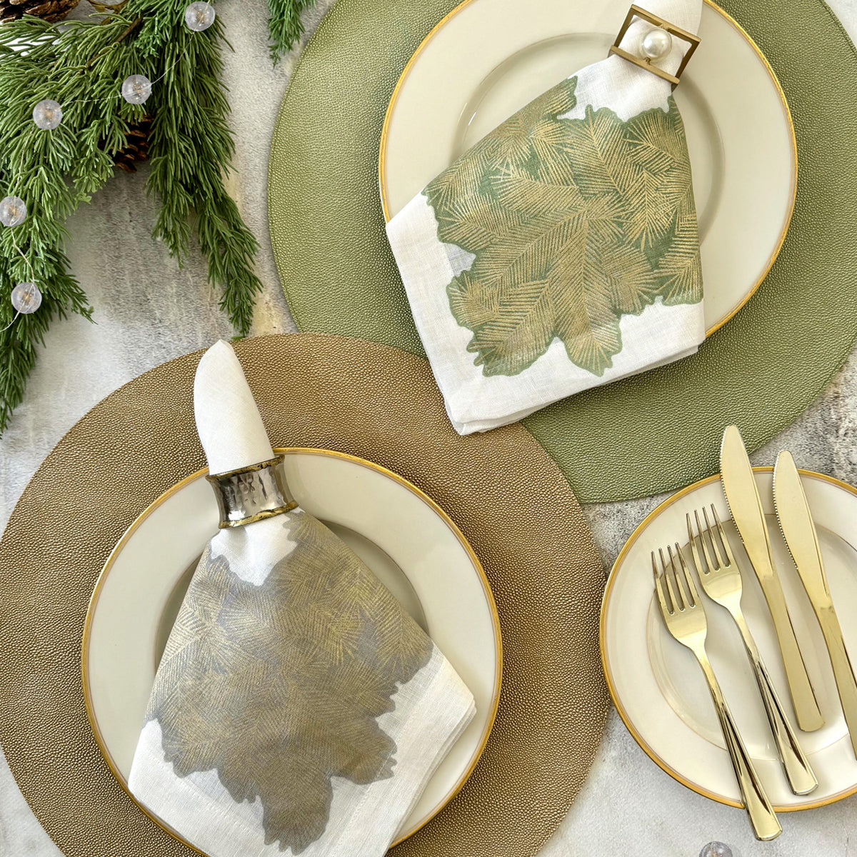 Spruce Metallic Napkins