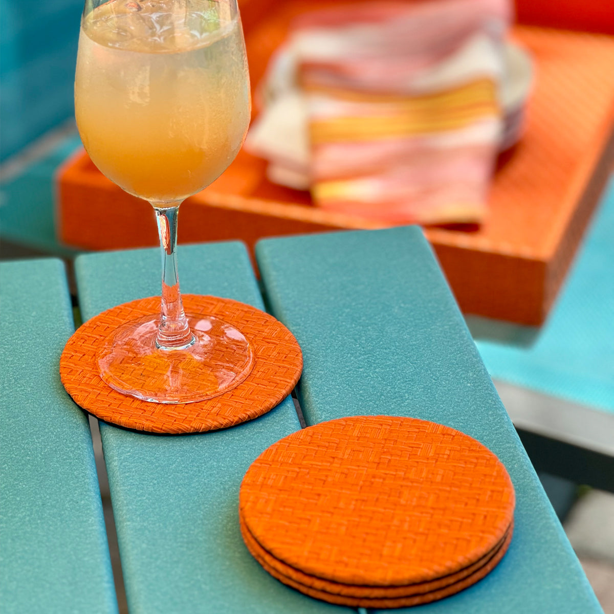 Wicker Round Coasters