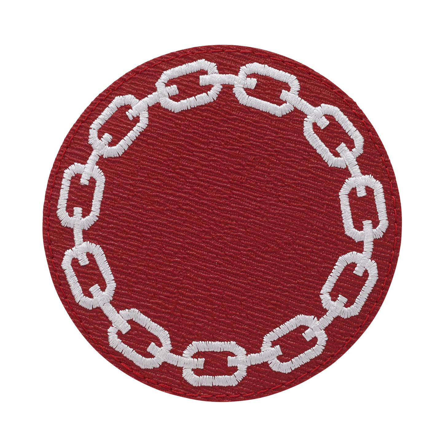 Chains Embroidered Nautical Round Coasters