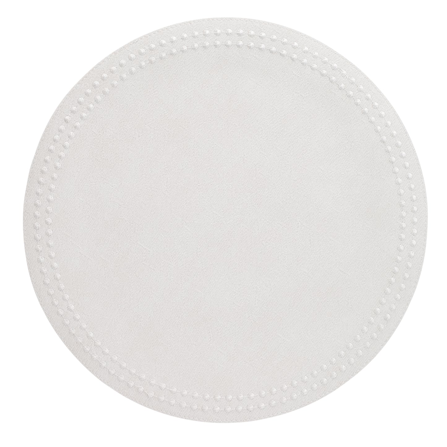 Pearls 15-Inch Round Embroidered Placemats