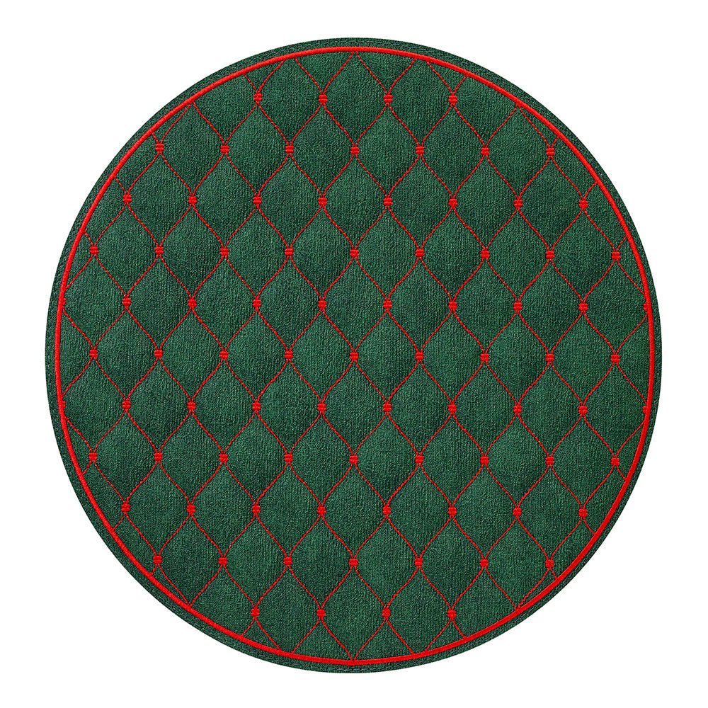 Quilted Diamond Forest/red Placemats