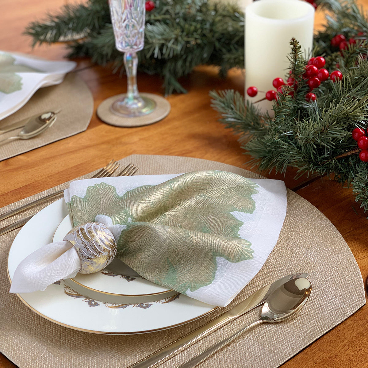 Spruce Metallic Napkins