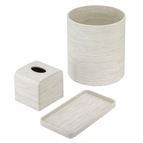 Grasscloth Bath Accessories