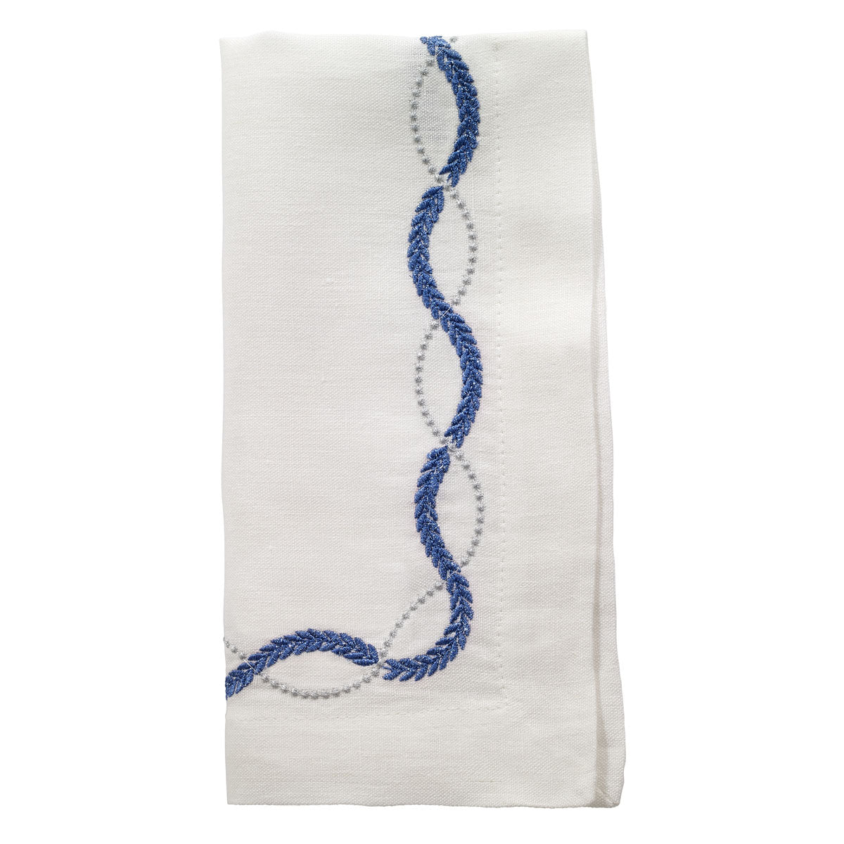 Olympia Blue Silver Napkins - Set of 3