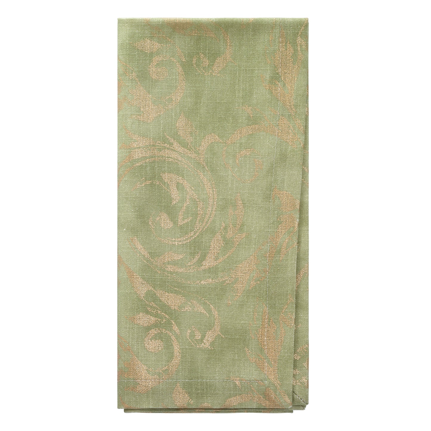 Palazzo Scroll Metallic Printed Table Linens