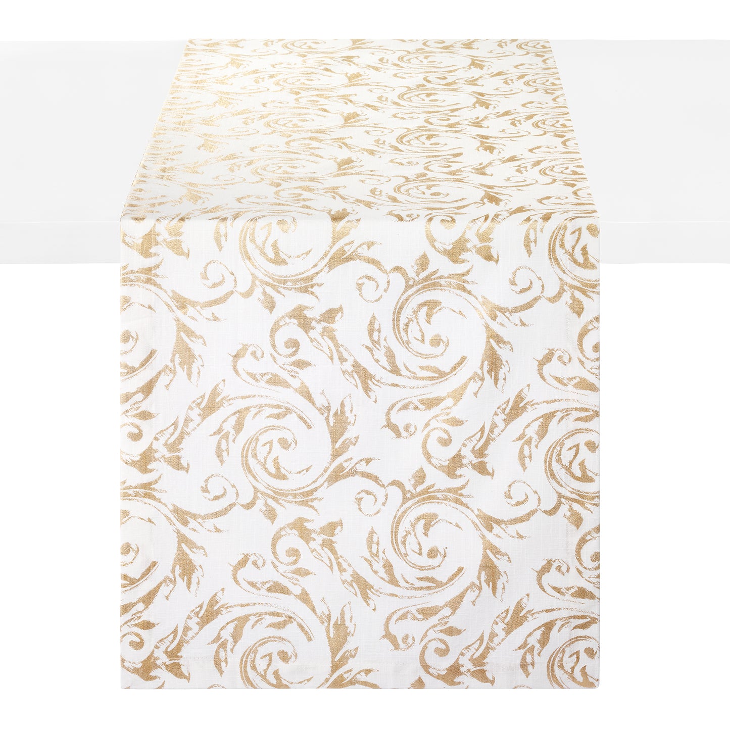 Palazzo Scroll Metallic Printed Table Linens