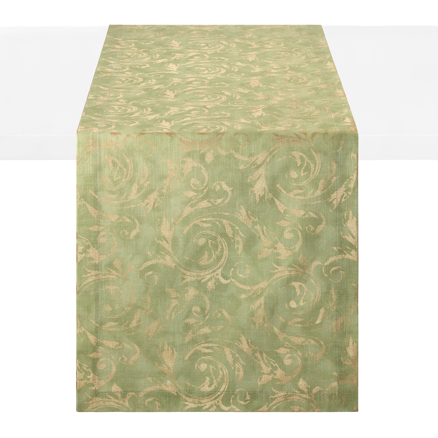 Palazzo Scroll Metallic Printed Table Linens