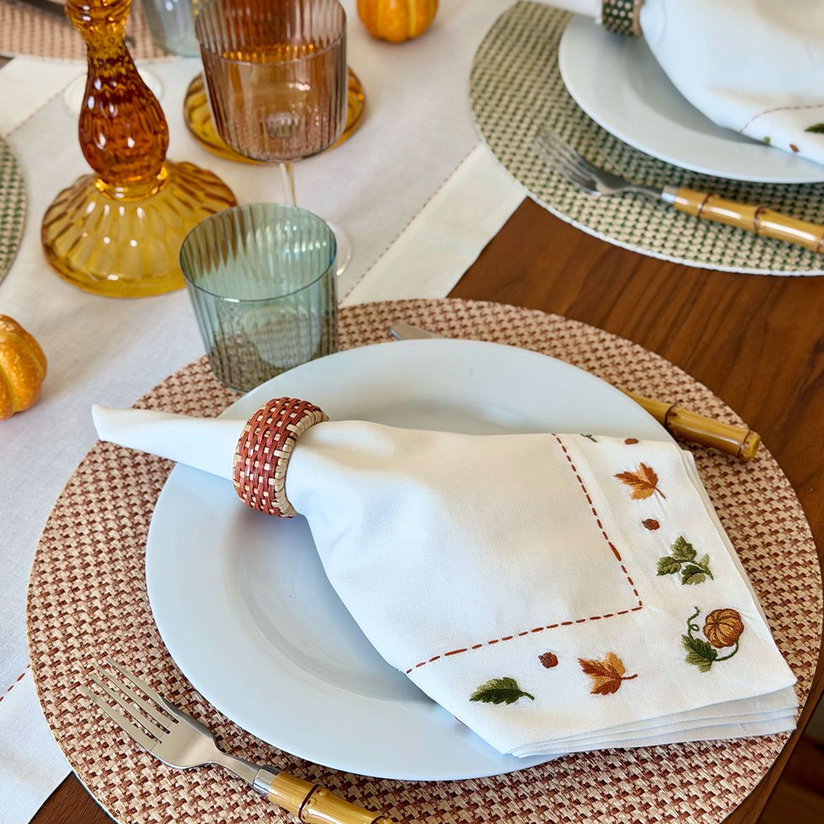 Autumn Medley Embroidered Napkins & Runners