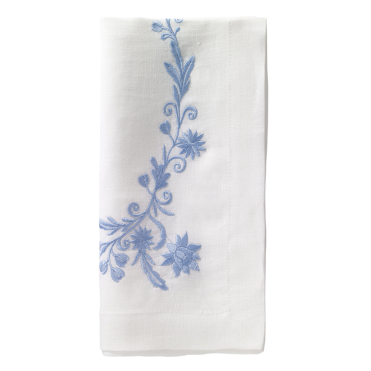 Bella Ice Blue Embroidered Napkins - Set of 8