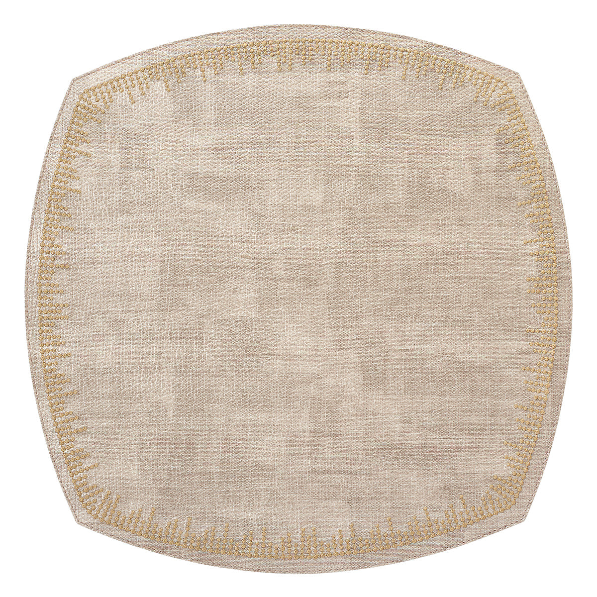 Blaze Square Elliptic Mats with Metallic Embroidery