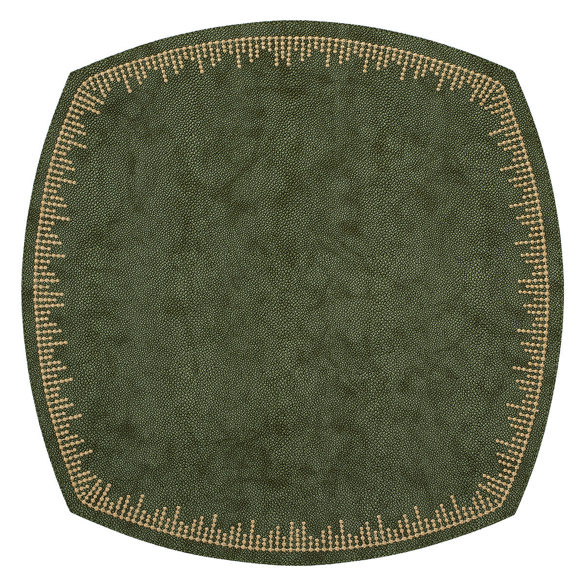 Blaze Square Elliptic Mats with Metallic Embroidery
