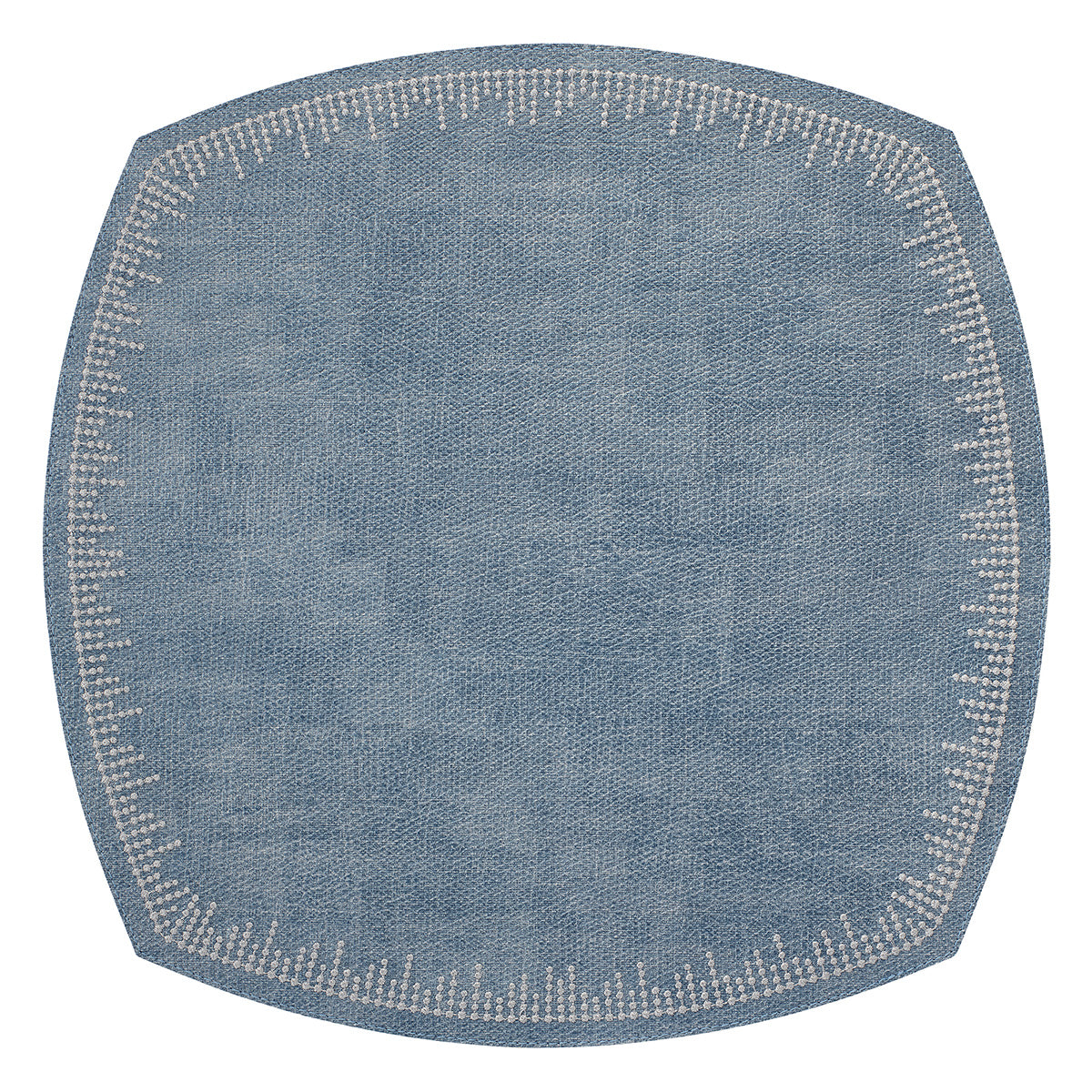 Blaze Square Elliptic Mats with Metallic Embroidery