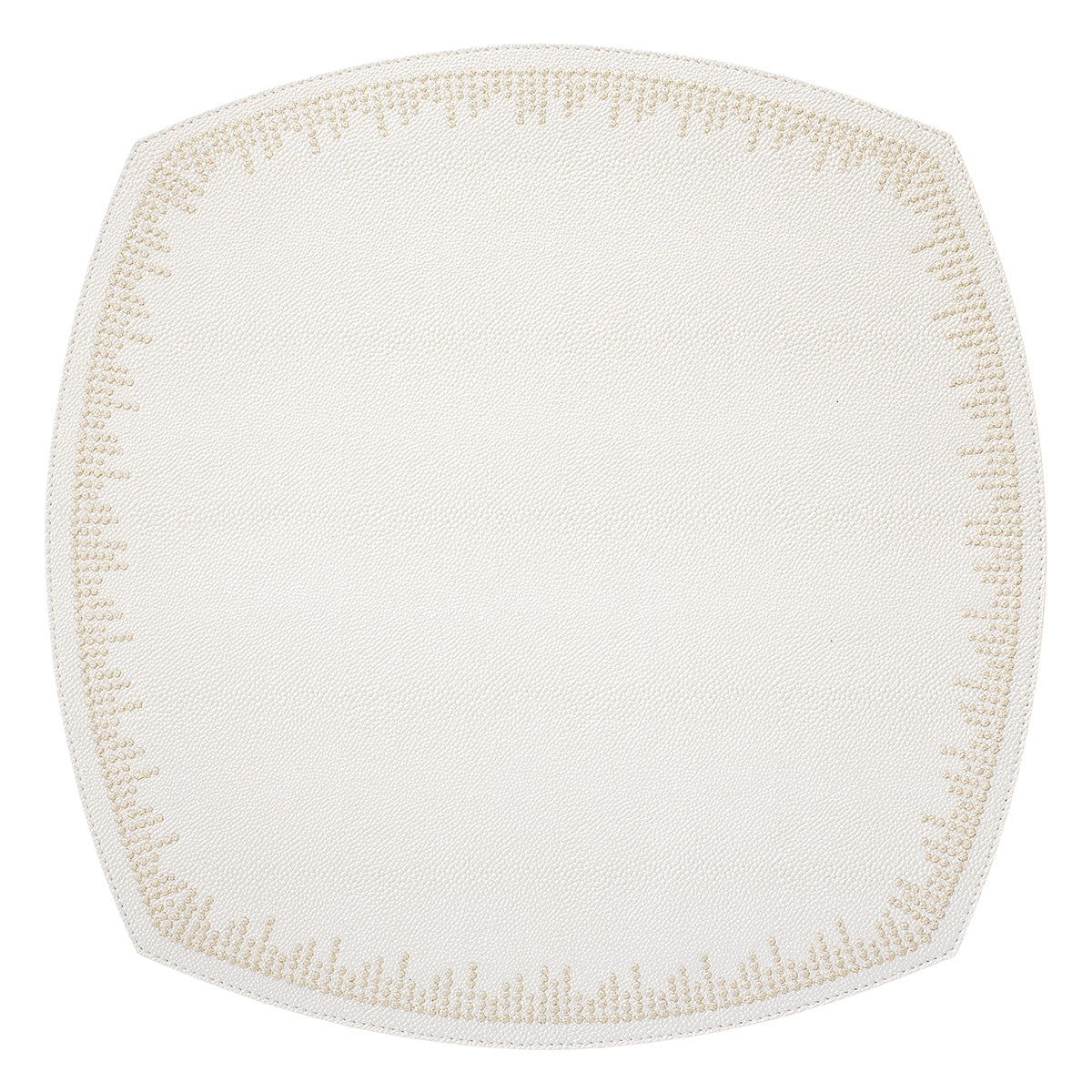 Blaze Square Elliptic Mats with Metallic Embroidery