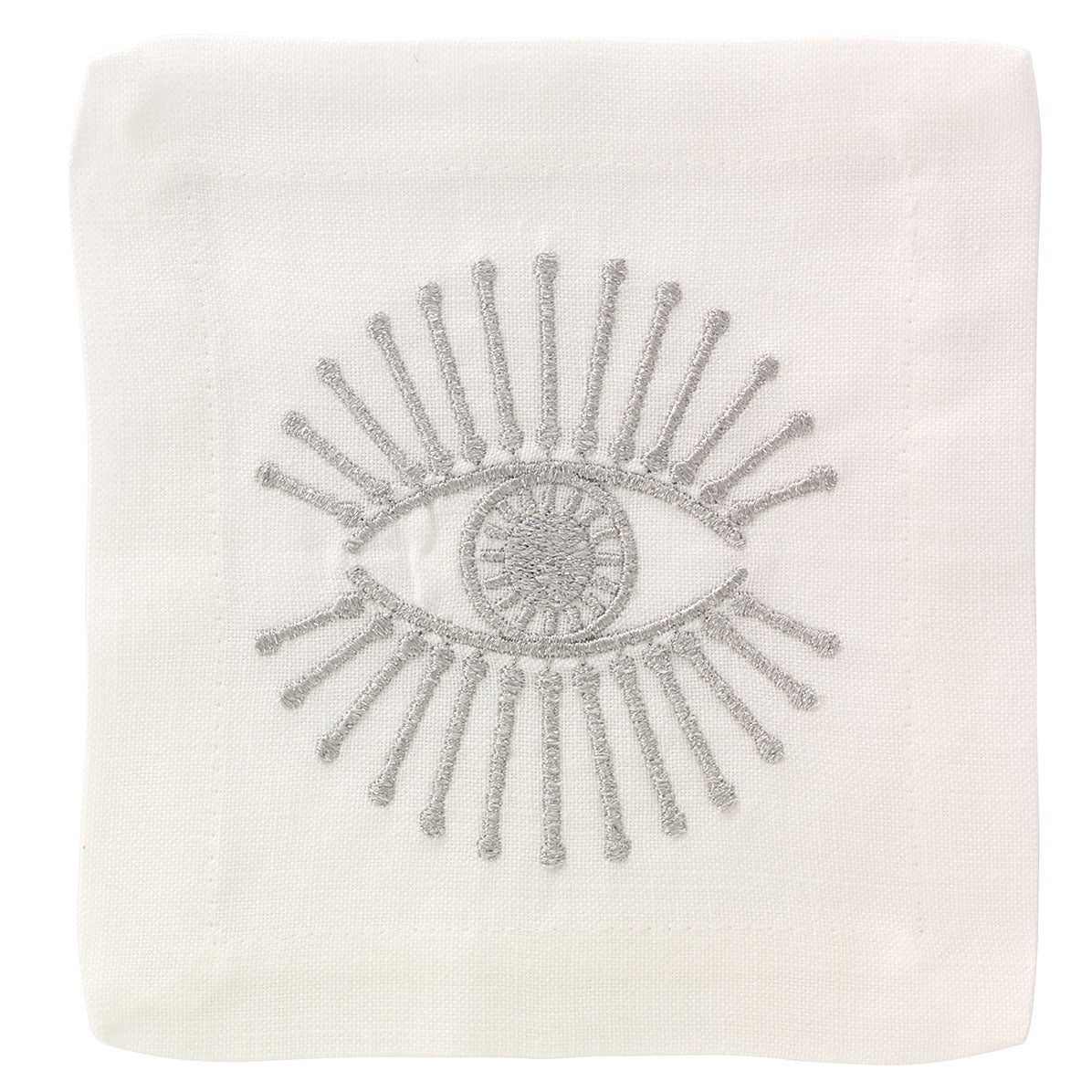 Bright Eyes Silver Cocktail Napkins - Set of 10