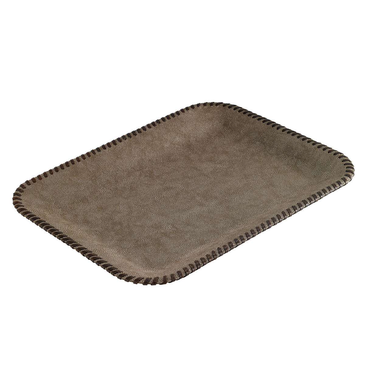 Whipstitch Bronze Flat Tray