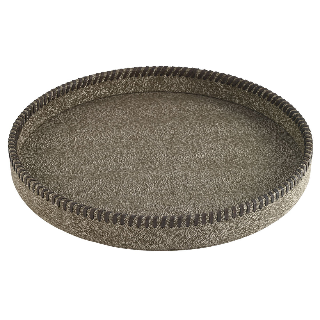 Whipstitch Bronze Round Tray – Bodrum Linens