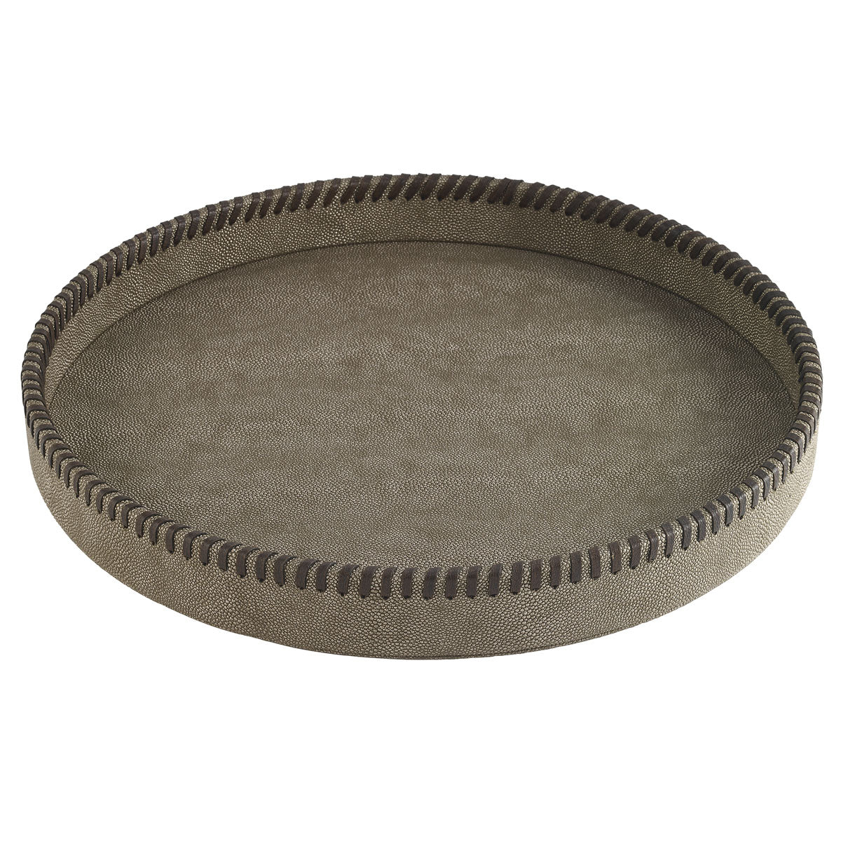 Whipstitch Bronze Round Tray