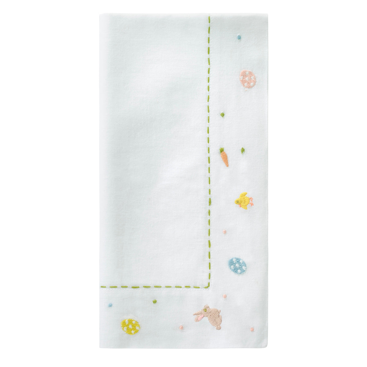 Bunny Trail Embroidered Easter Napkins and Runner
