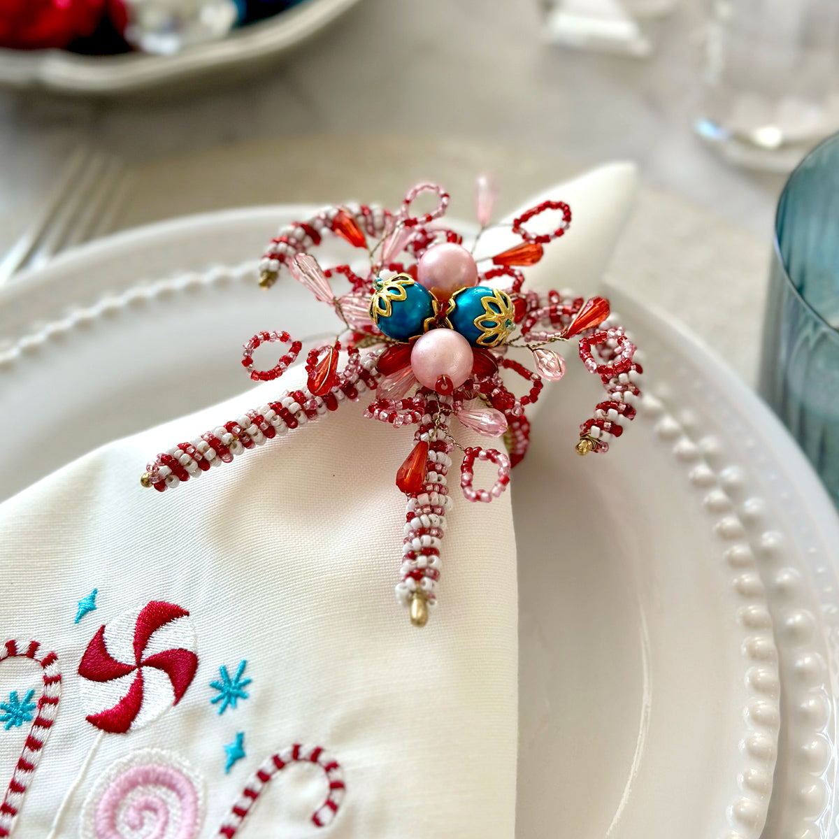Candy Cane Holiday Napkin Rings