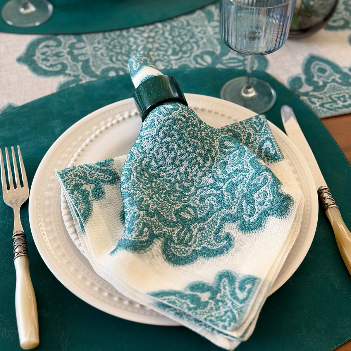 Castille Woven Jacquard Napkins & Runners