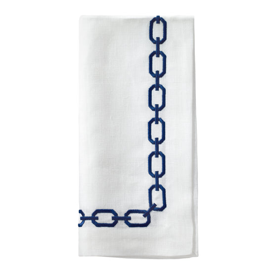 Chains Navy Napkins - Set of 6
