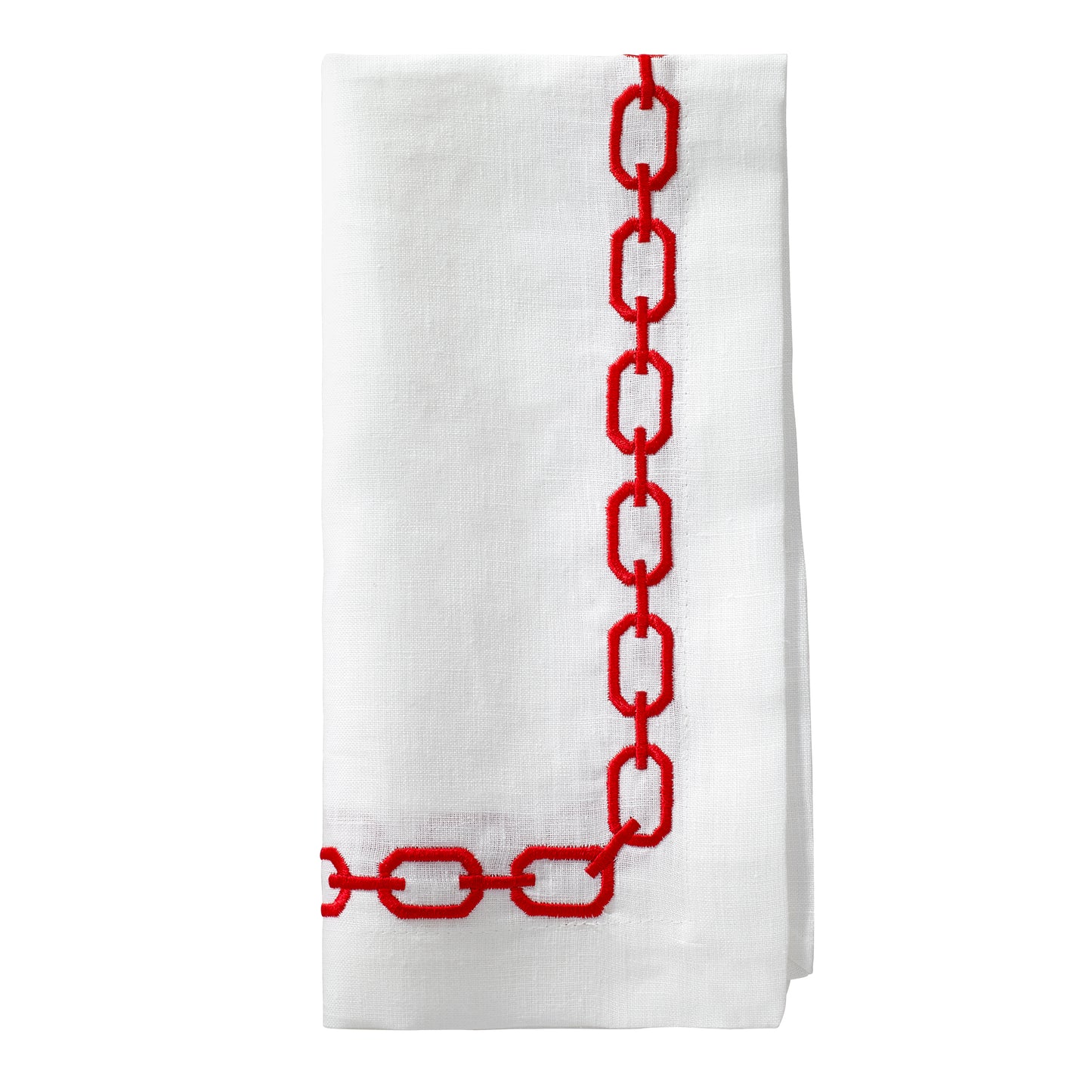 Chains Red Napkins - Set of 9