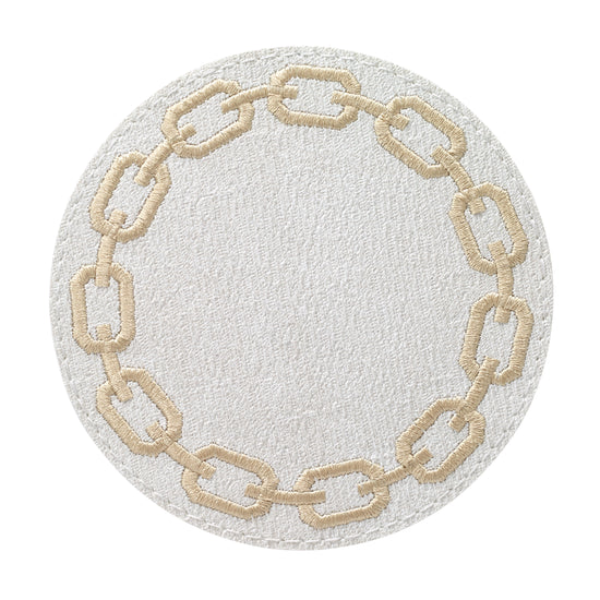 Chains White Gold Coasters - Set of 5