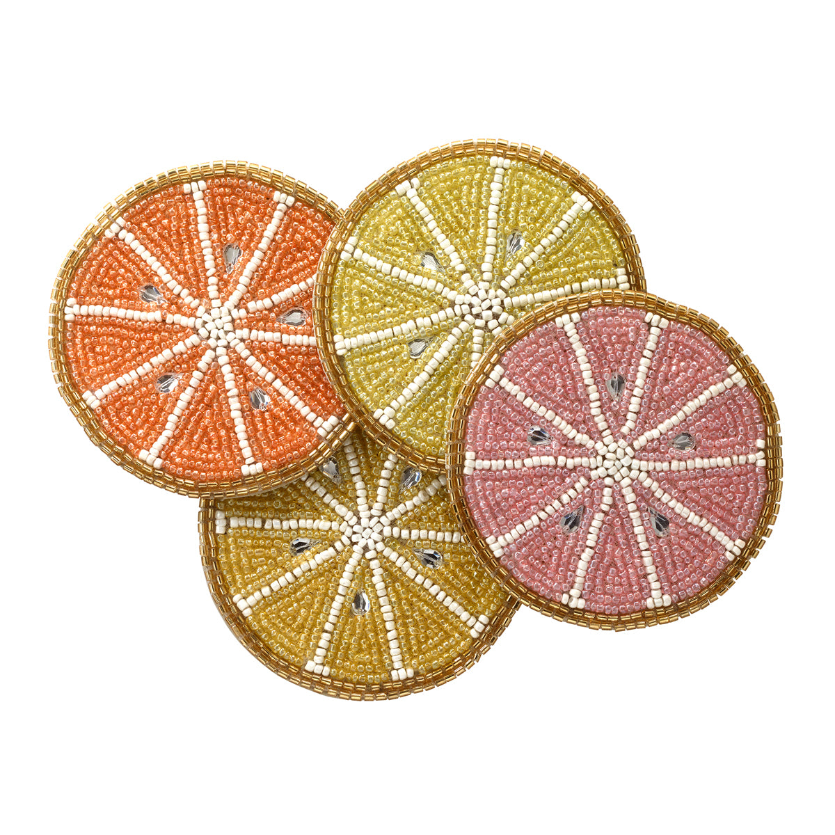Citrus Beaded Coasters