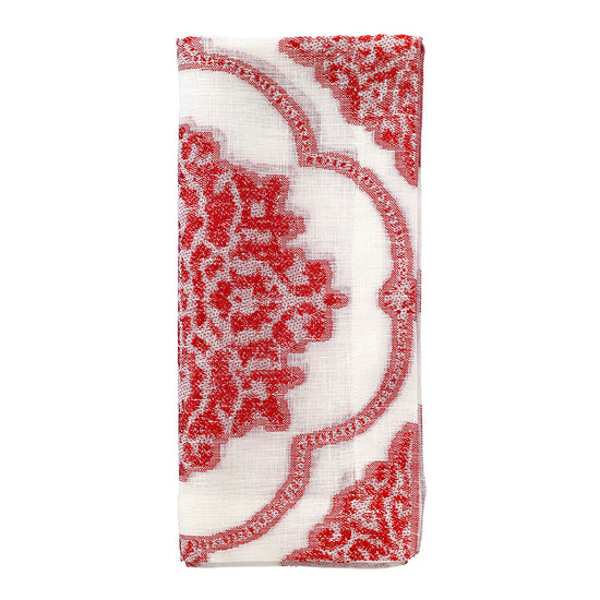 Corte Red (Inverted Pattern) Napkins - Set of 8