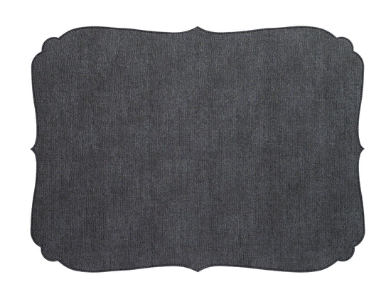Curly Charcoal Placemats - Set of 3