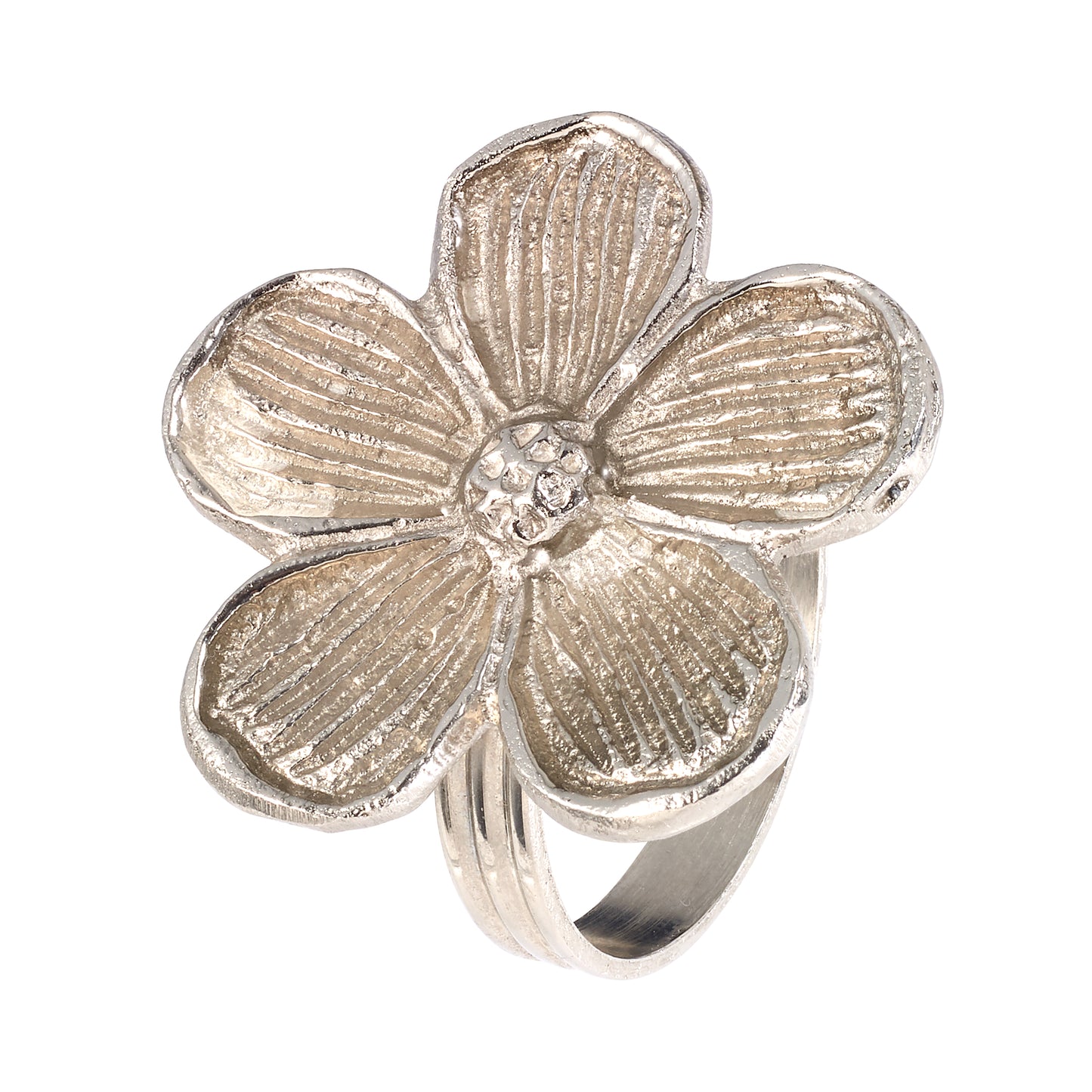 Daisy Silver Napkin Ring set of 8
