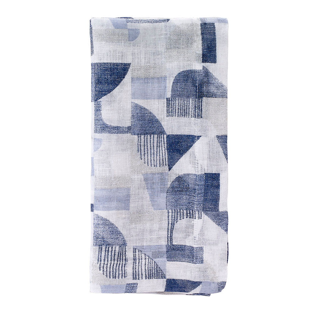 Geo Blue Napkins - Set of 2