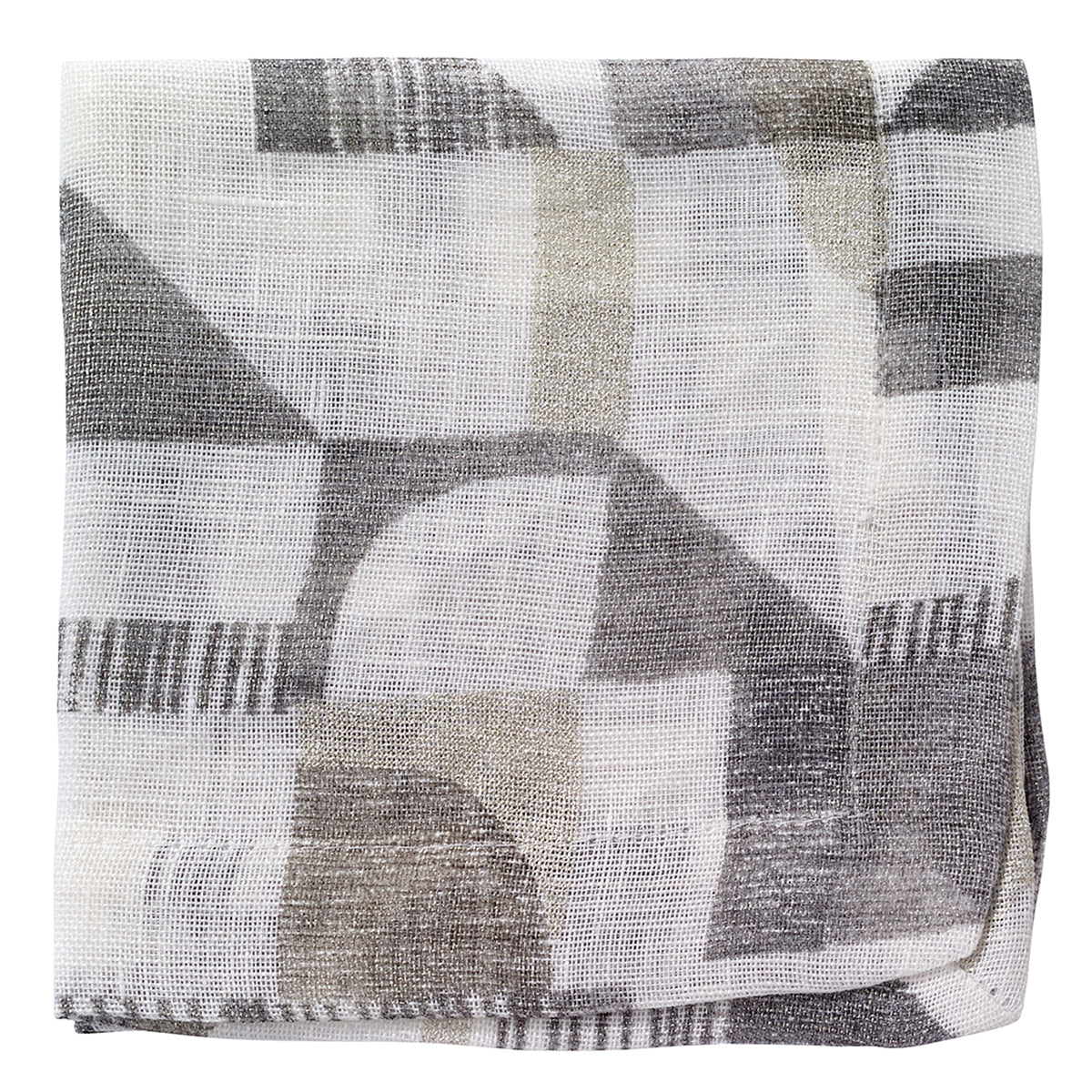 Geo Silver Cocktail Napkins - Set of 2