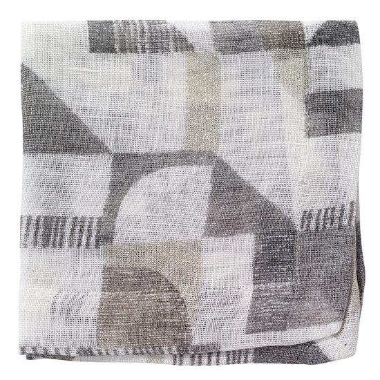 Geo Silver Cocktail Napkins - Set of 2