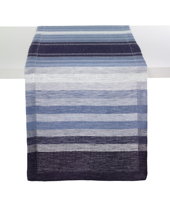 Gradient Stripe Navy Table Runners