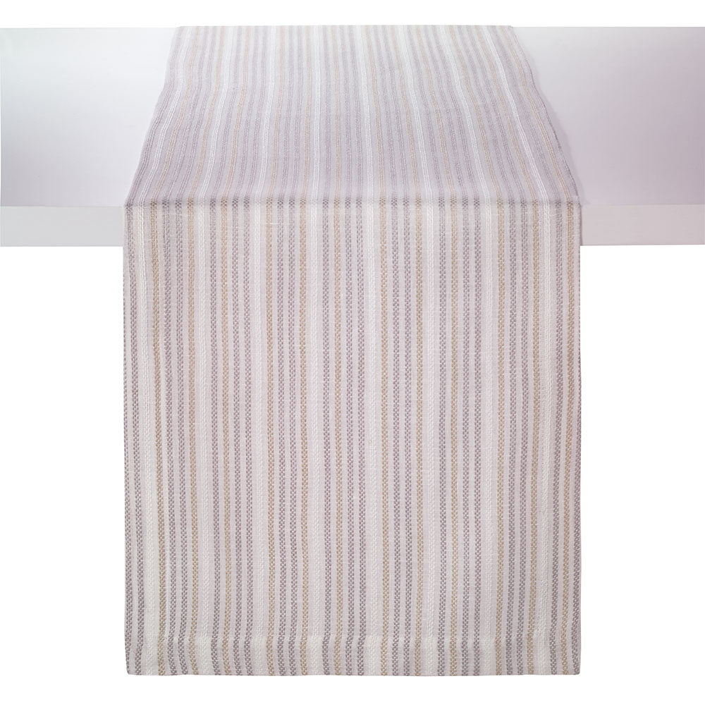 Grecian Stripe Gray/Gold Runner
