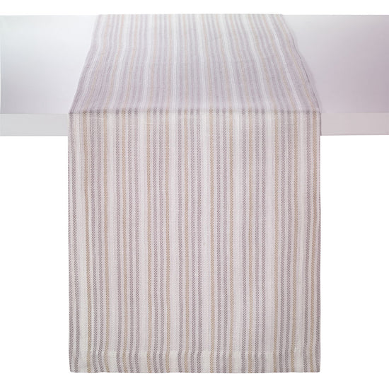 Grecian Stripe Gray/Gold Runner