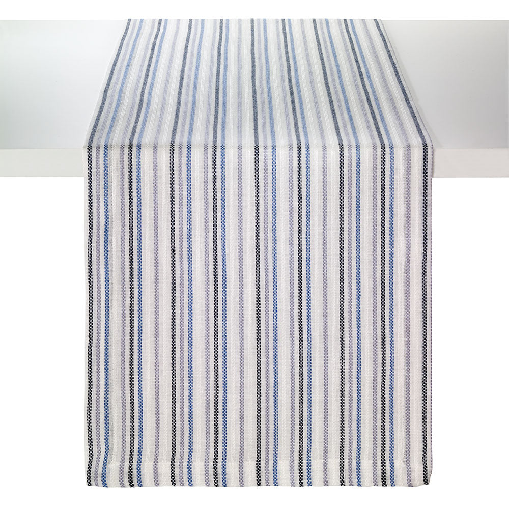Grecian Stripe Navy Runner