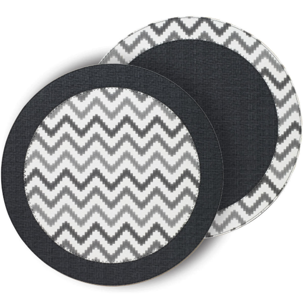 Halo Ripple Charcoal Placemats - Set of 8