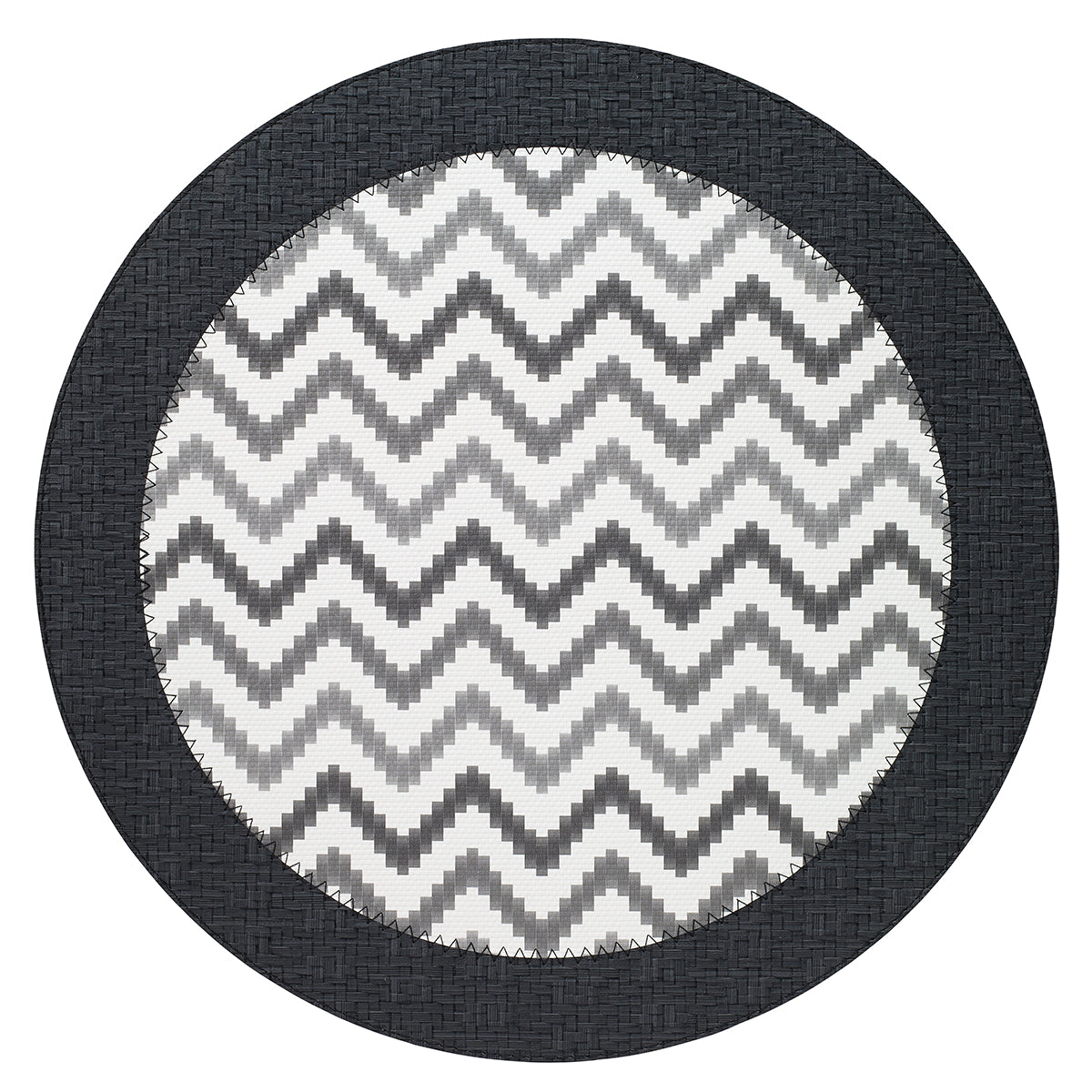 Halo Ripple Charcoal Placemats - Set of 8