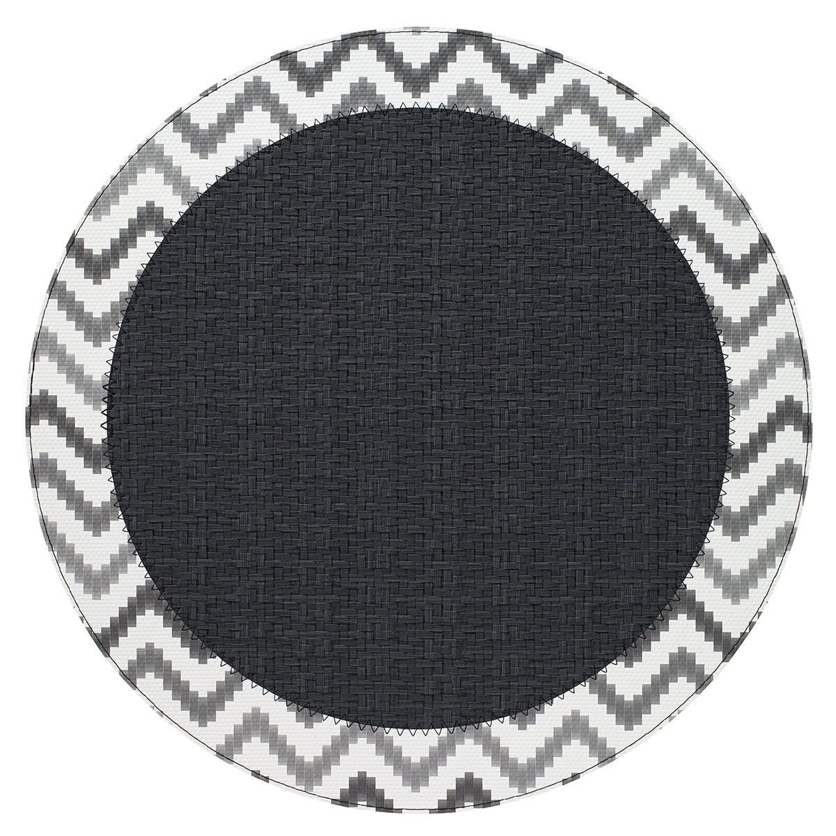 Halo Ripple Charcoal Placemats - Set of 8
