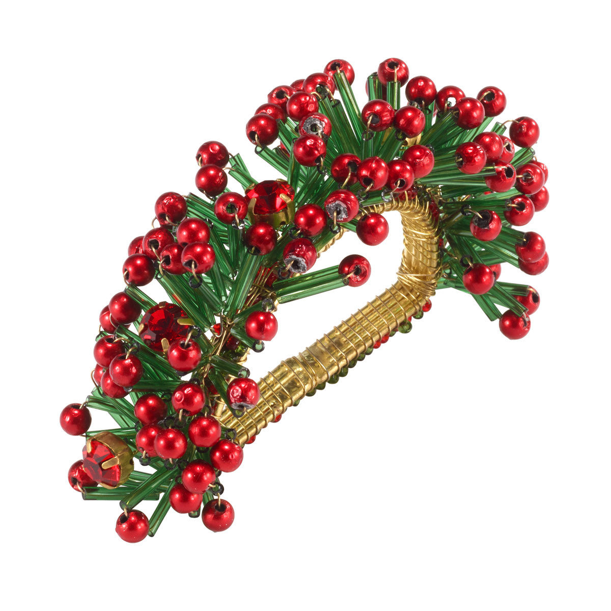 Bodrum Holly Wreath Napkin Rings - Thumbnail 2