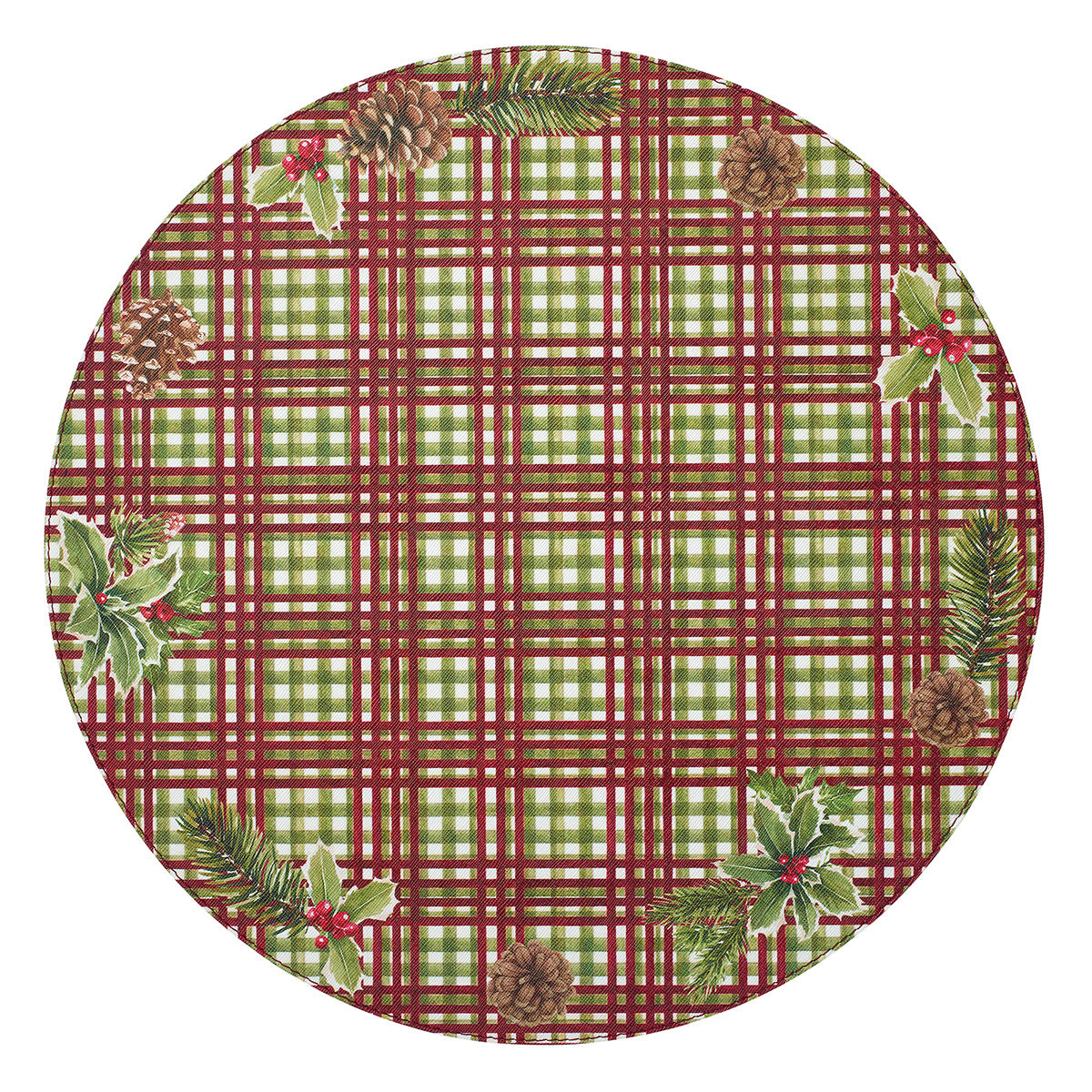 Hollypine Holiday Tartan Vinyl Placemats