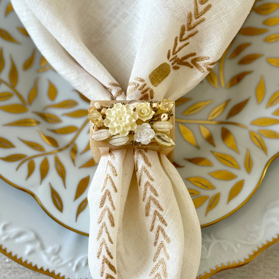 Ivory Petal Napkin Ring
