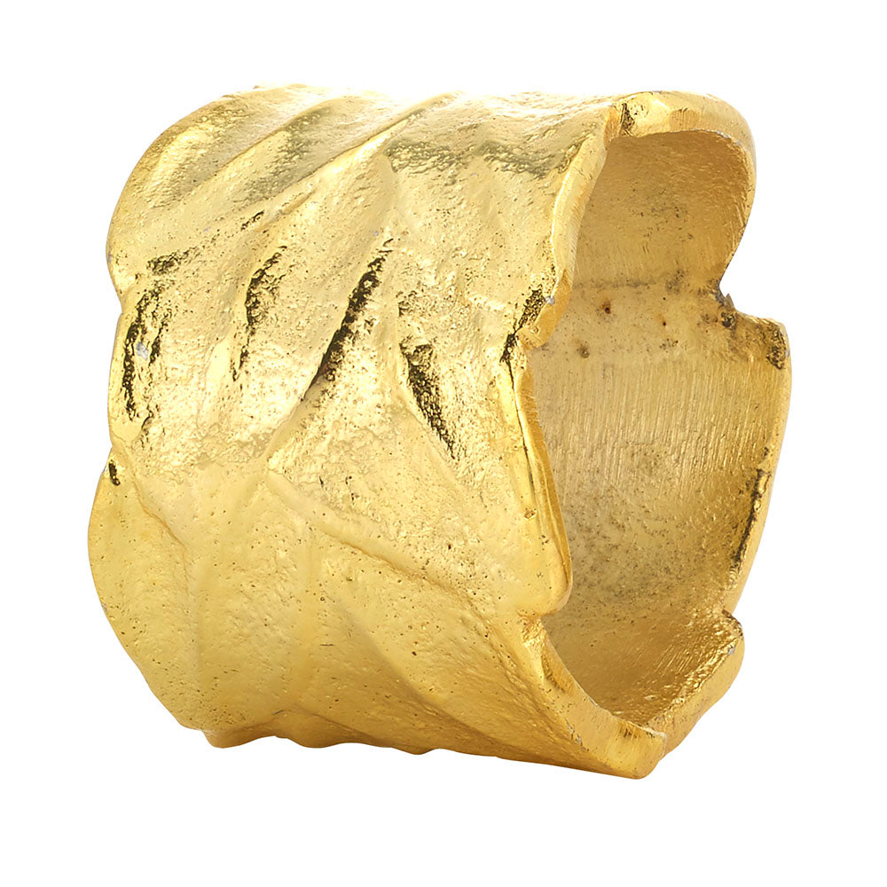 Laurel Leaf Gold Napkin Ring - Set of 5