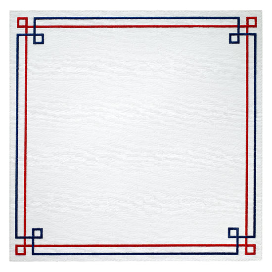 Link White Red Blue Placemats - Set of 3