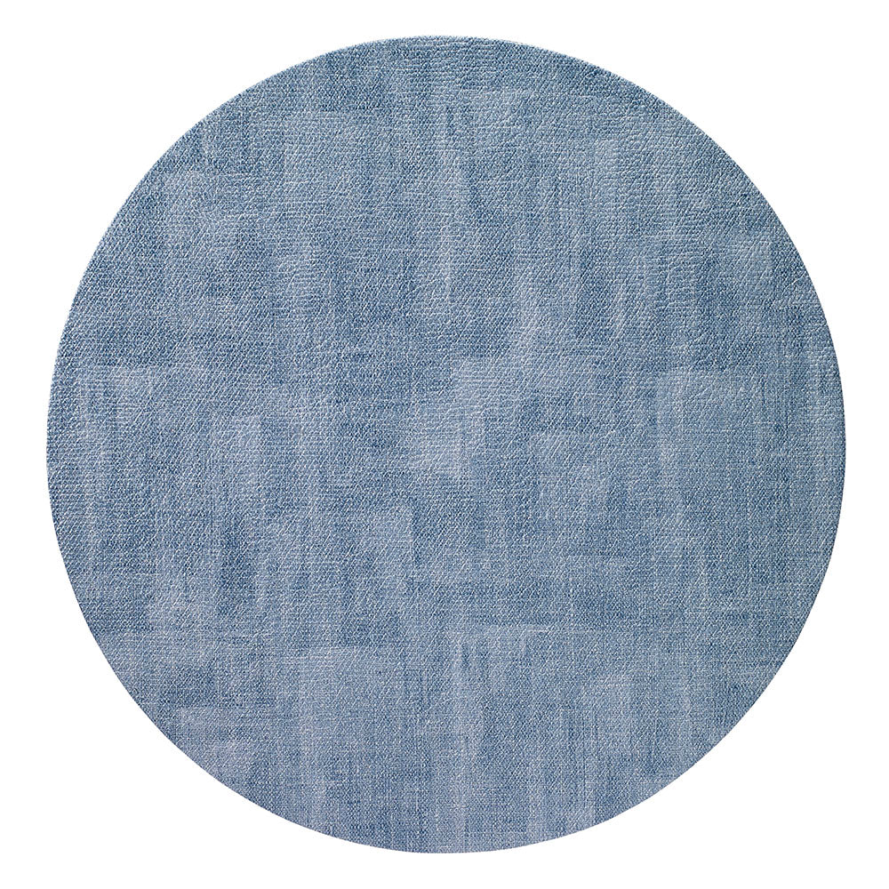 Luster Ice Blue Round Placemats - Set of 8